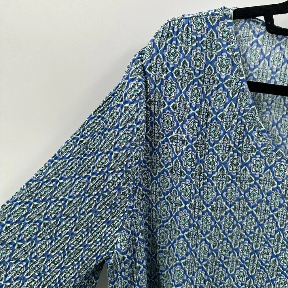 J. Jill Blue Patterned Blouse - Picture 5 of 15